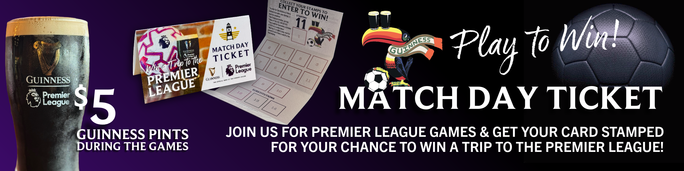 Premier League Match Day Ticket What on Tap Header final v2